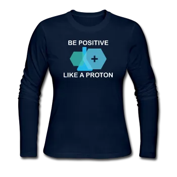 "Be Positive" (white) - Women's Long Sleeve T-Shirt