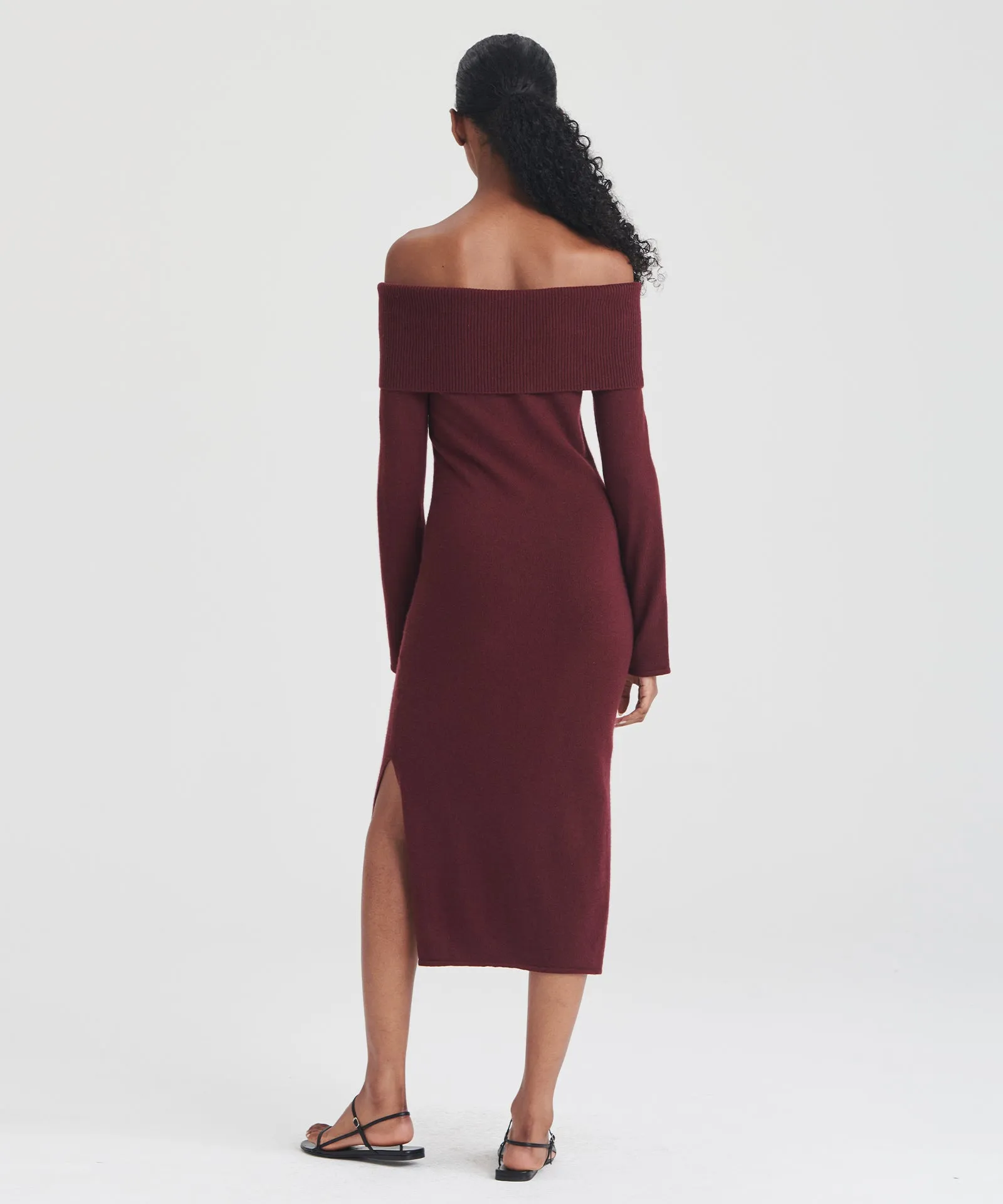 Signature Cashmere Off The Shoulder Dress