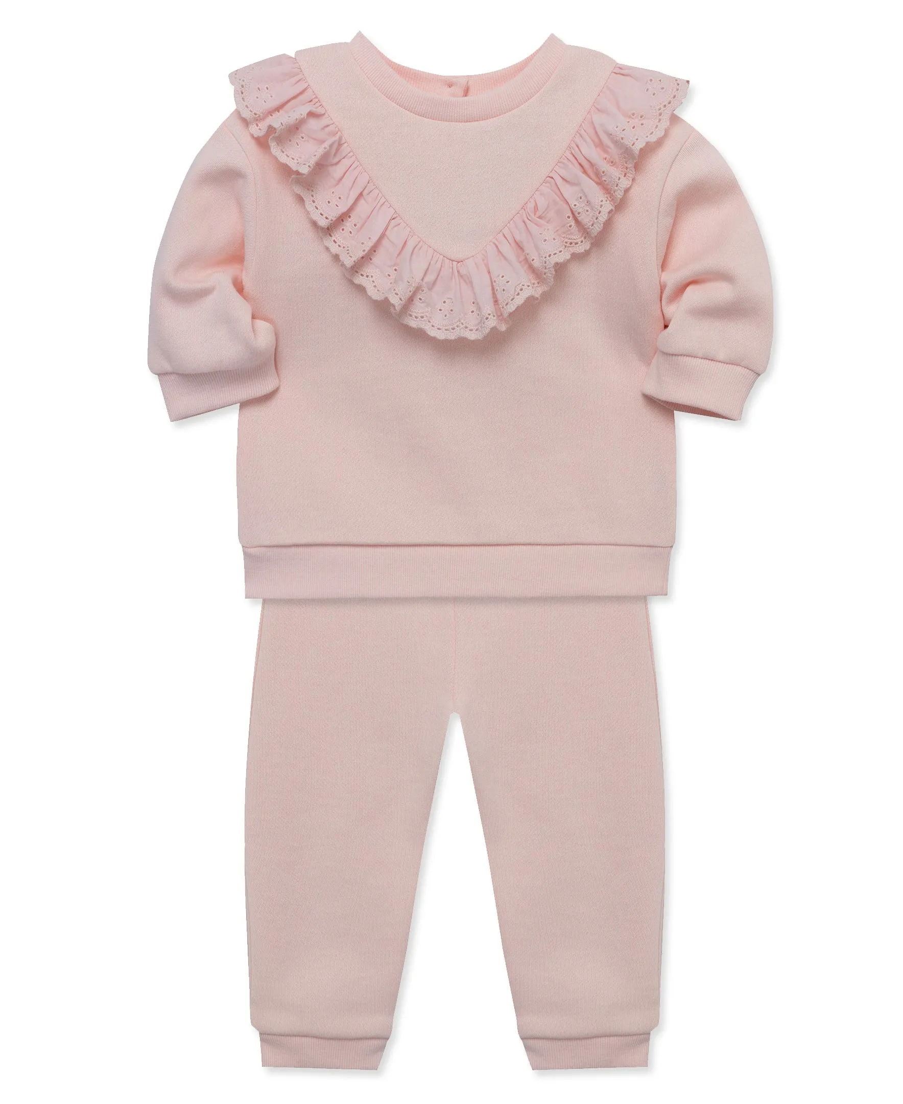 Soft Pink Sweatshirt Set (12M-24M)