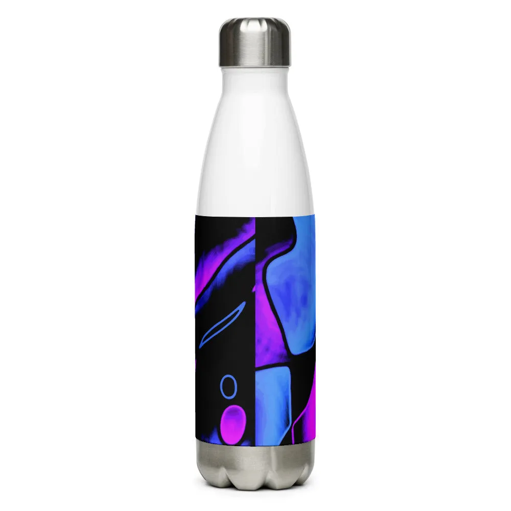 Stainless Steel Dancing Blue Water Bottle