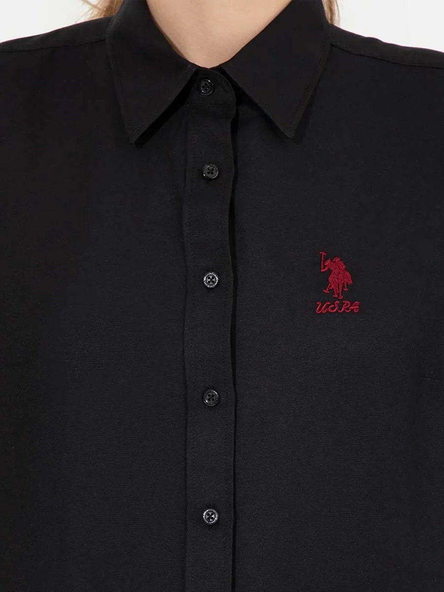 USPA Shirt Women Black VR046 USSHW033 Slim US Polo Assn.