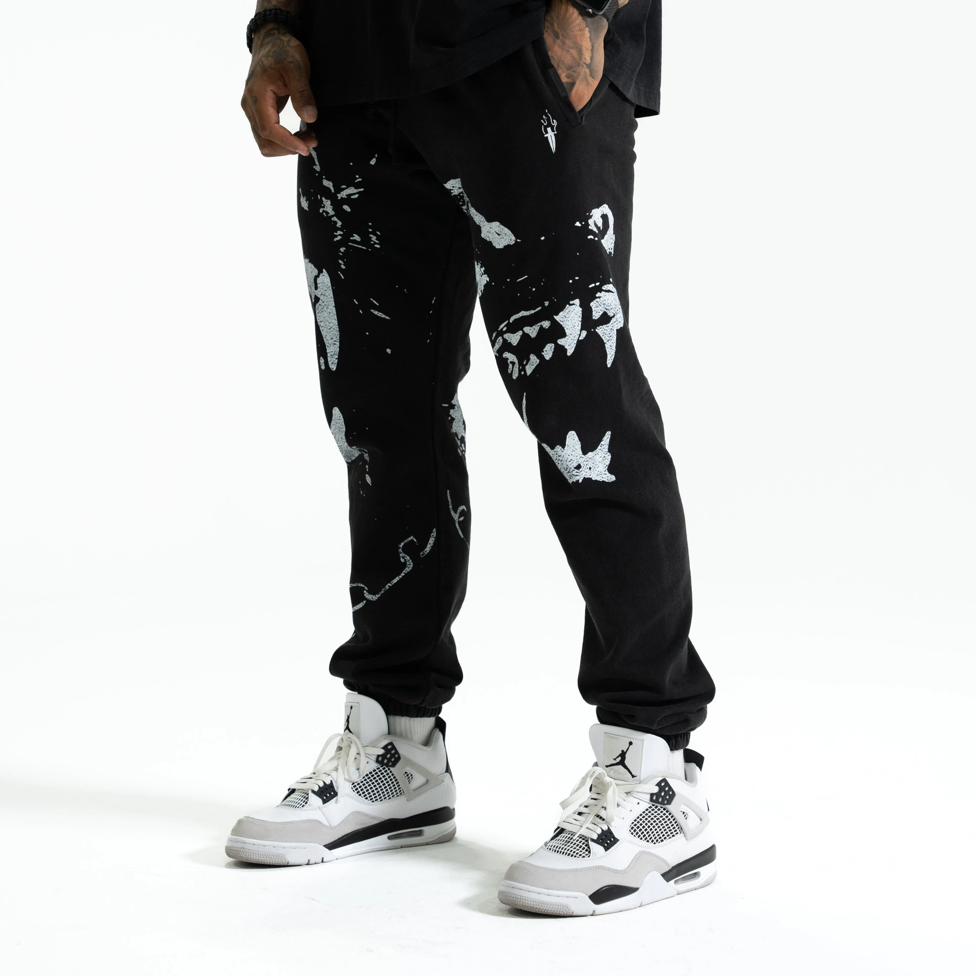 VISCERAL RELAXED SWEATPANTS - VINTAGE BLACK