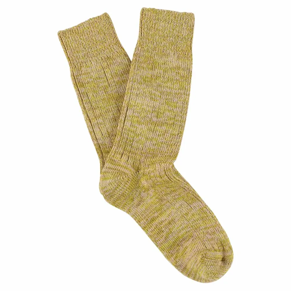 Women Melange Socks Pink / Yellow